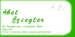 abel cziegler business card