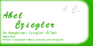 abel cziegler business card